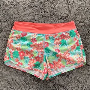 Hawaiian floral swim shorts